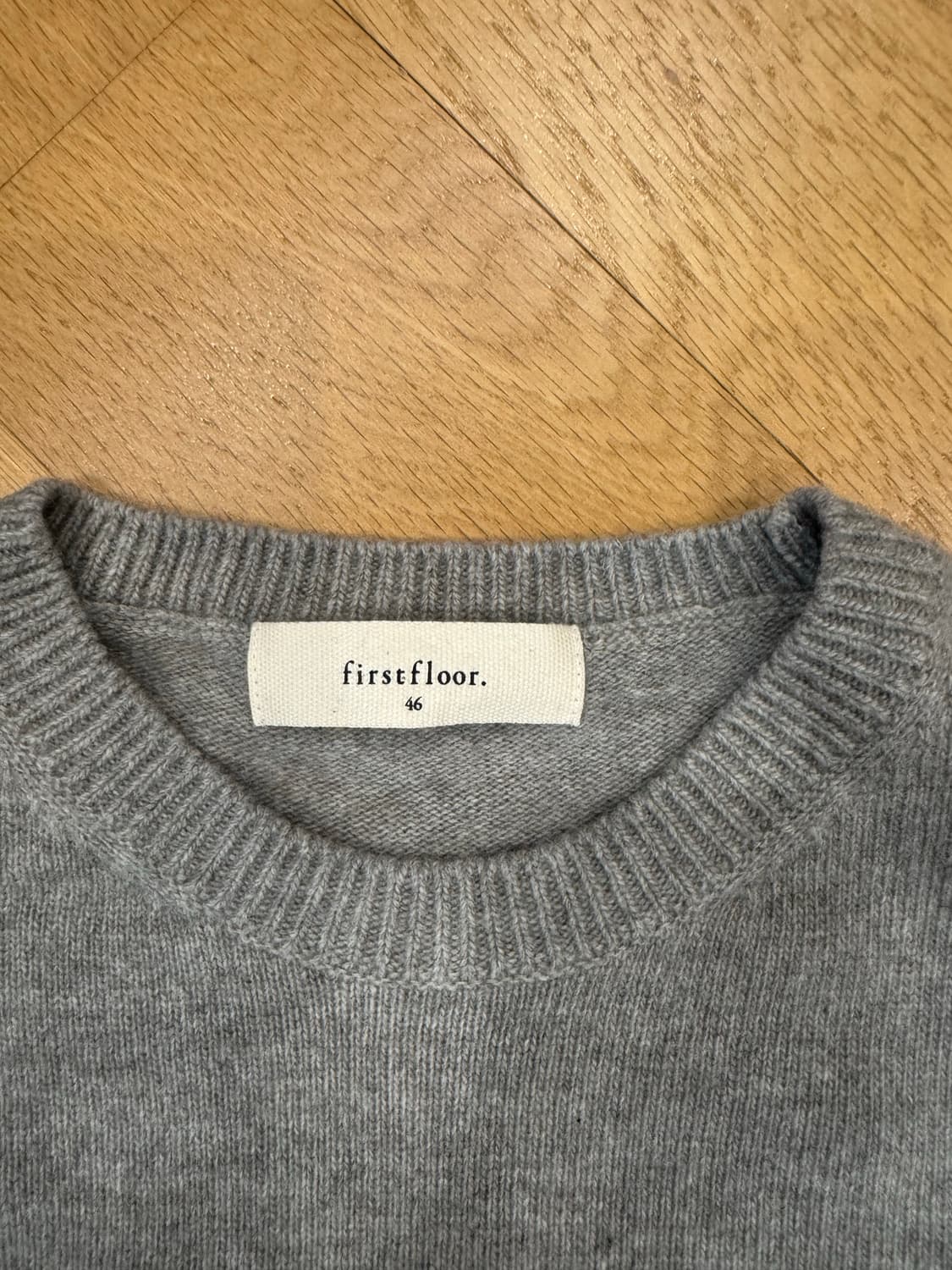 퍼스트플로어 캐시미어 니트 미드나잇/오트그레이 46 상품이미지6
