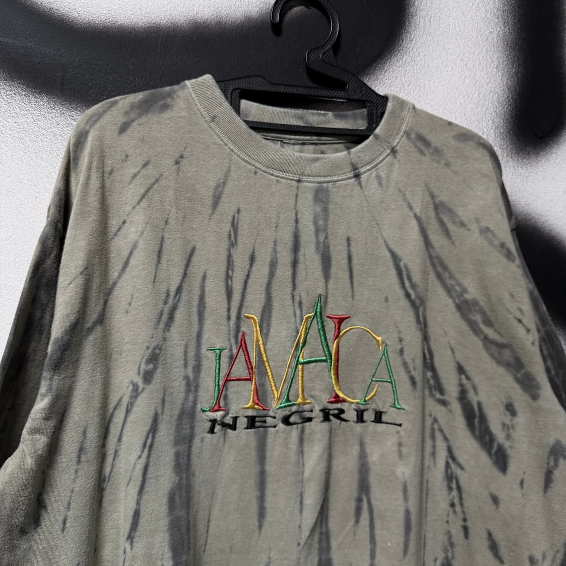 VTG 빈티지 빅사이즈 타이다이 자메이카 자수 디테일 반팔 티셔츠 상품이미지3