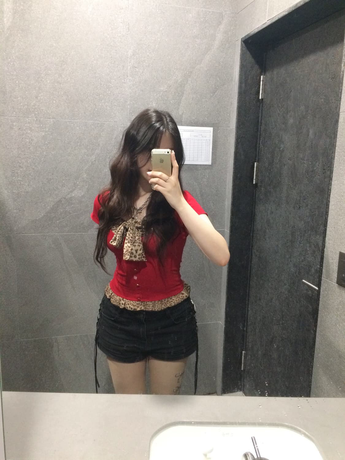 y2k 빈티지 오네갸루 호피상의 상품이미지2