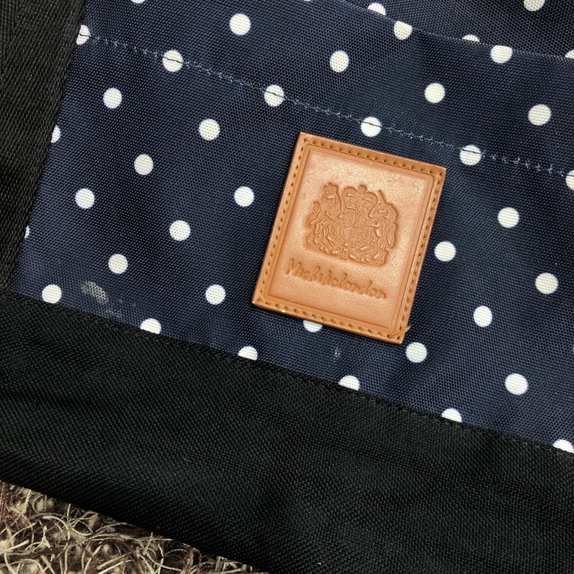 미치코런던 네이비 도트 땡땡이 폴카닷 더플백 상품이미지2