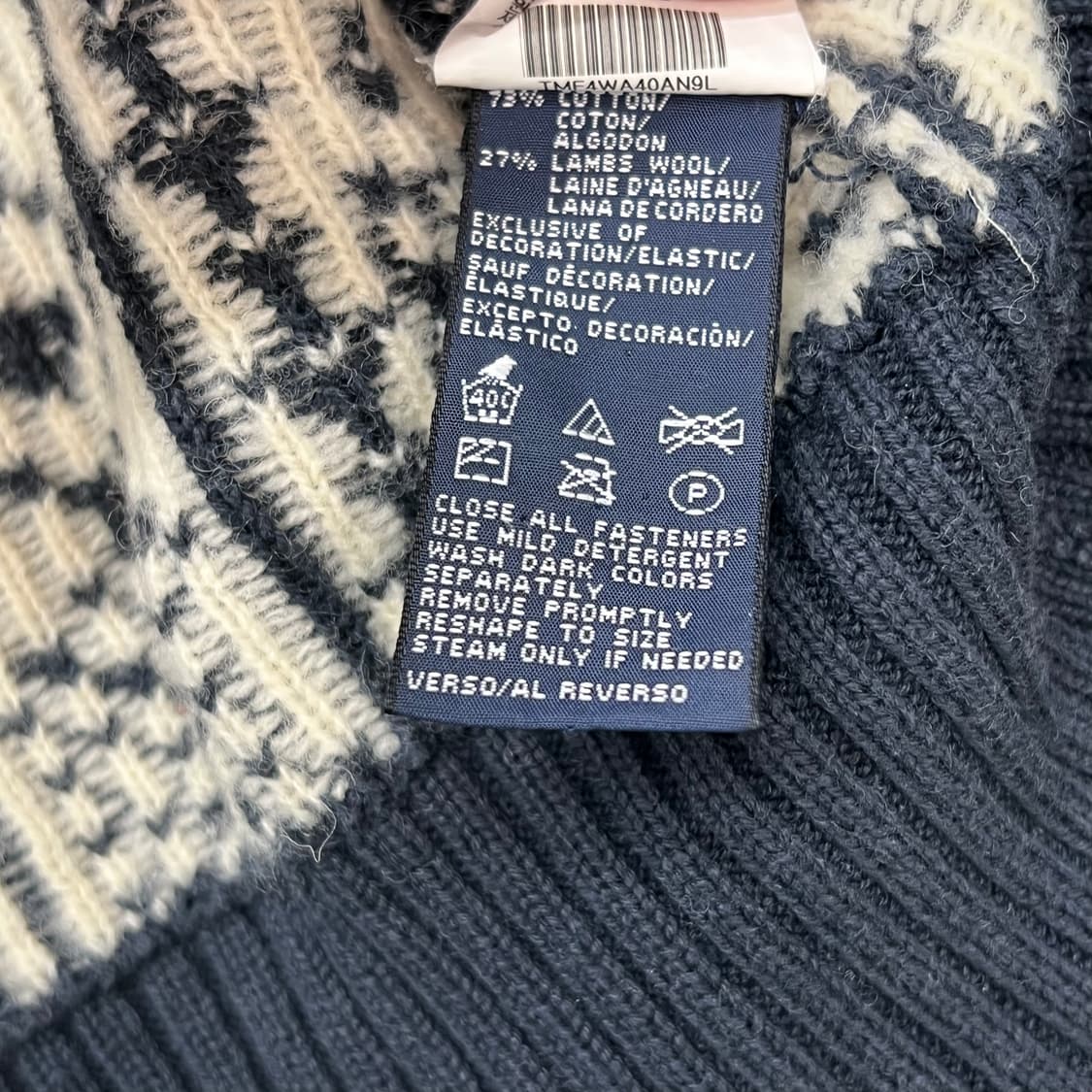 타미힐피거 에스닉 패턴 니트집업 r2501 상품이미지6