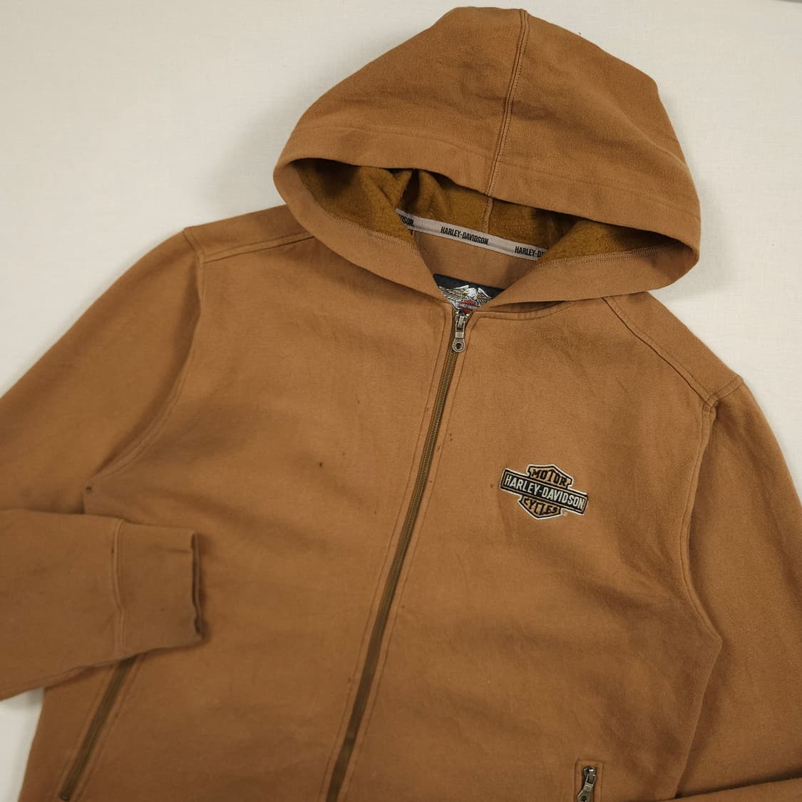 XL(105) 할리 데이비슨 빈티지 자수 후드집업 상품이미지1