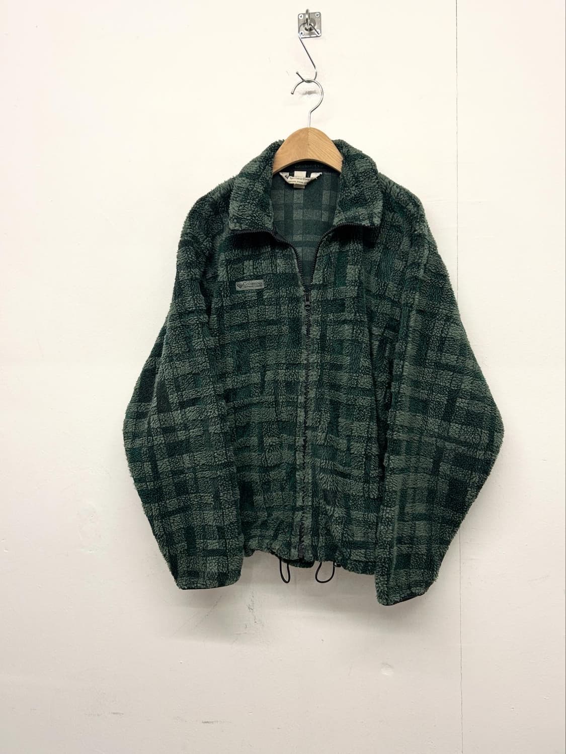 90s USA 컬럼비아 체크 플리스 자켓 상품이미지1