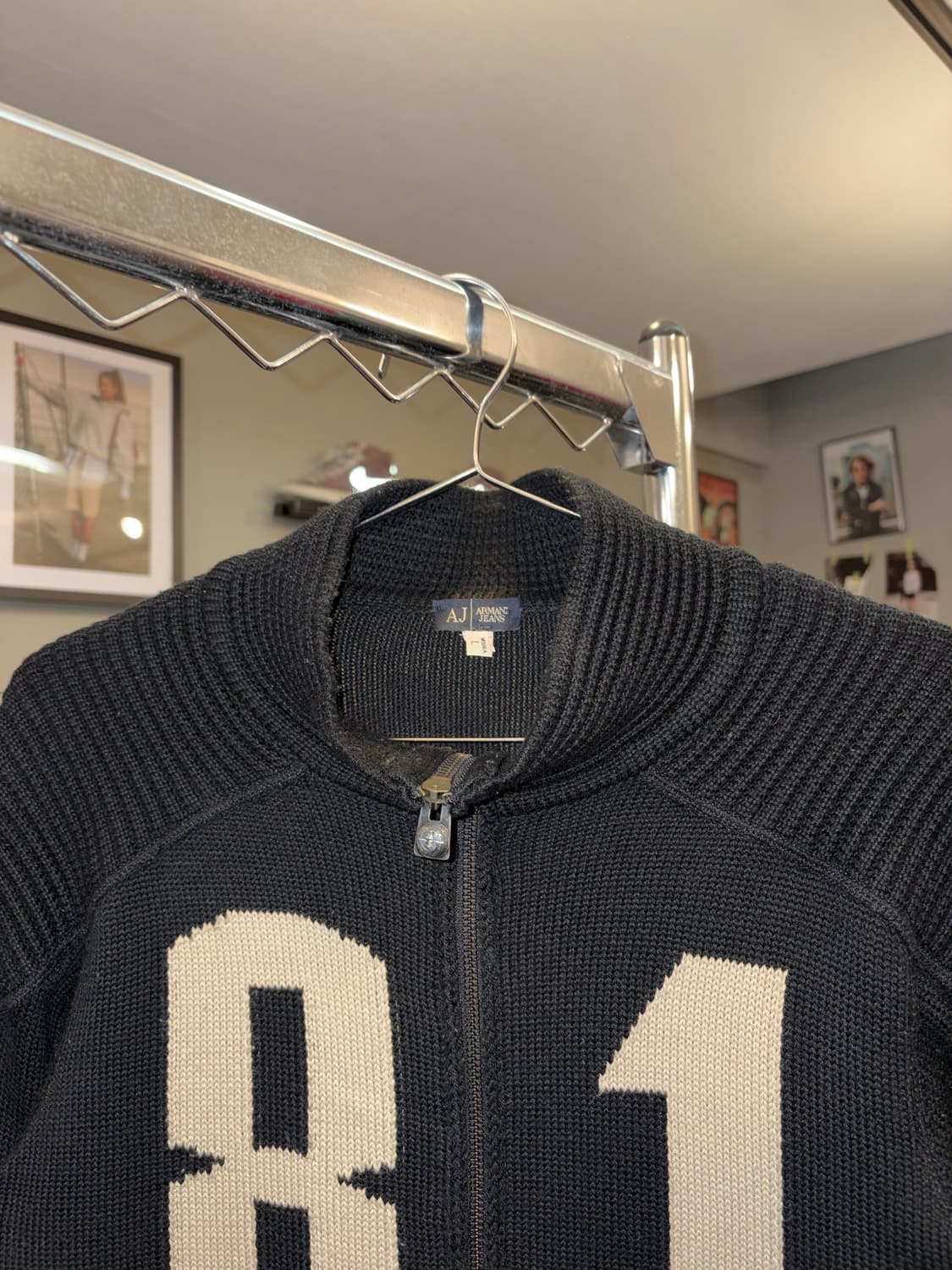 Armani Jeans 81 motorcycle knit zip-up 상품이미지5