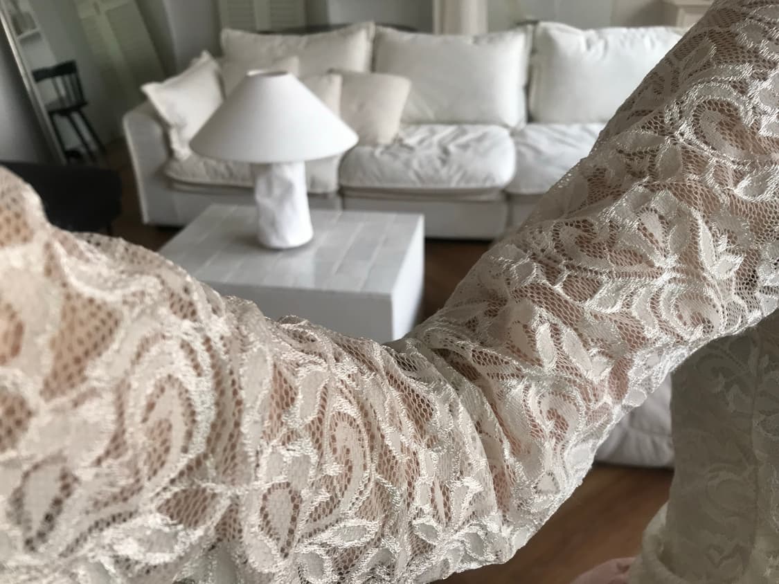 vintage ivory lace turtle neck top 상품이미지4