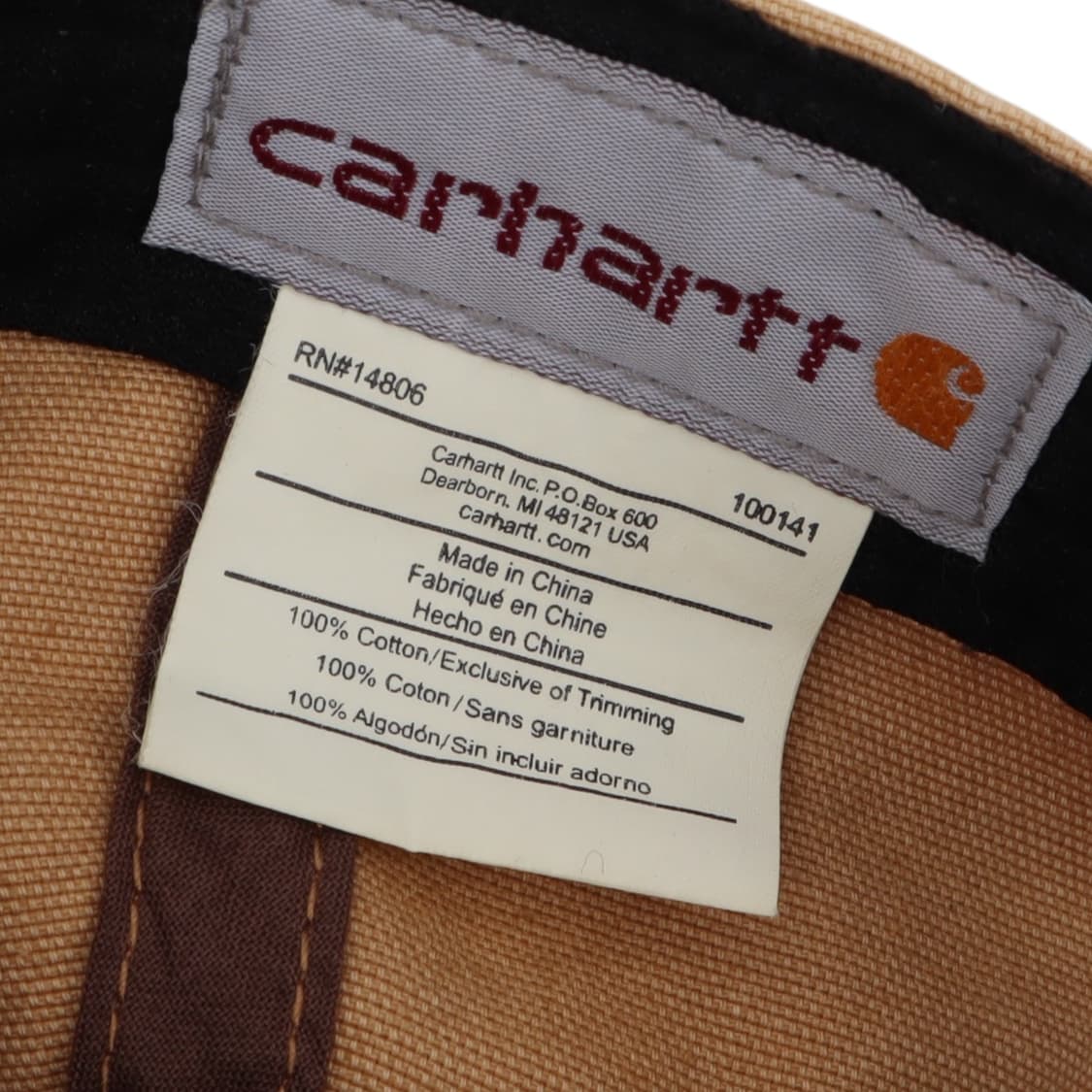칼하트 베이지 레더탭 캔버스 캡 상품이미지8