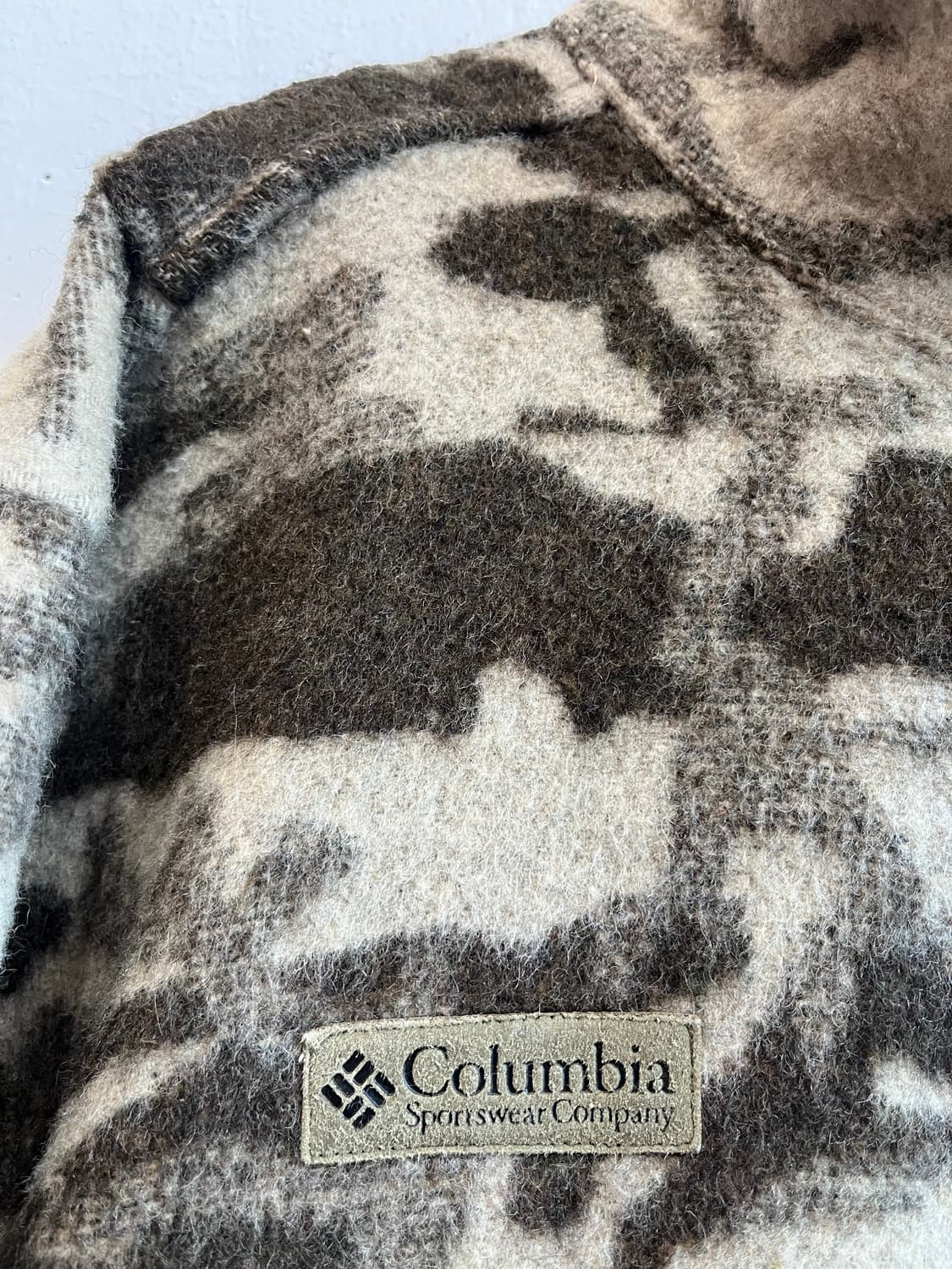빈티지 Columbia 카모플라쥬 울 자켓 상품이미지2