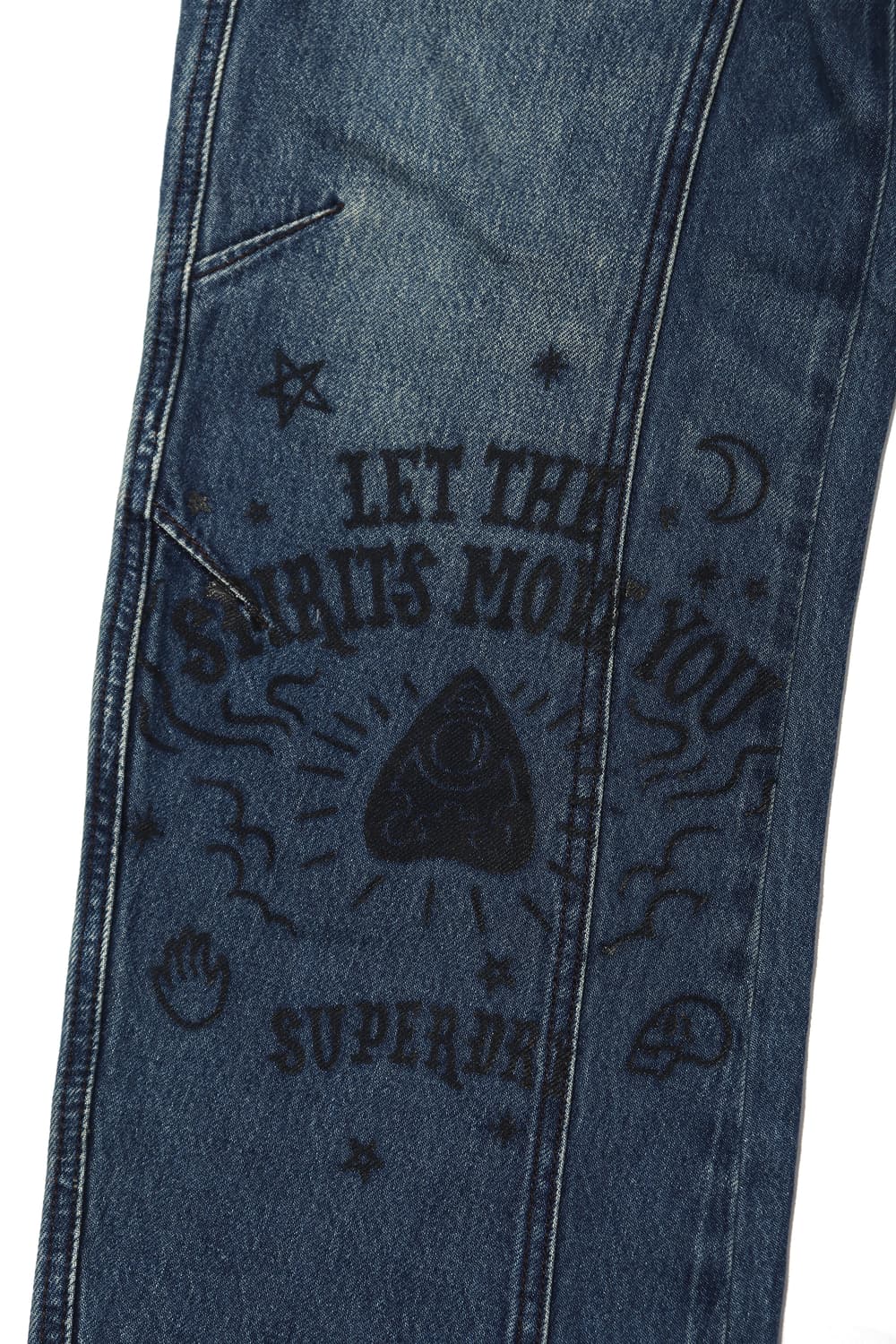 SUPERDRY 더블니 워싱 프린팅 팬츠 size 26/30 상품이미지5