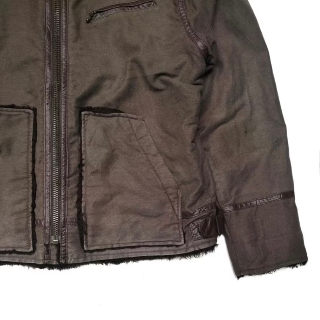 에드윈 edwin 퍼 안감 스웨이드 빈티지 자켓 상품이미지9