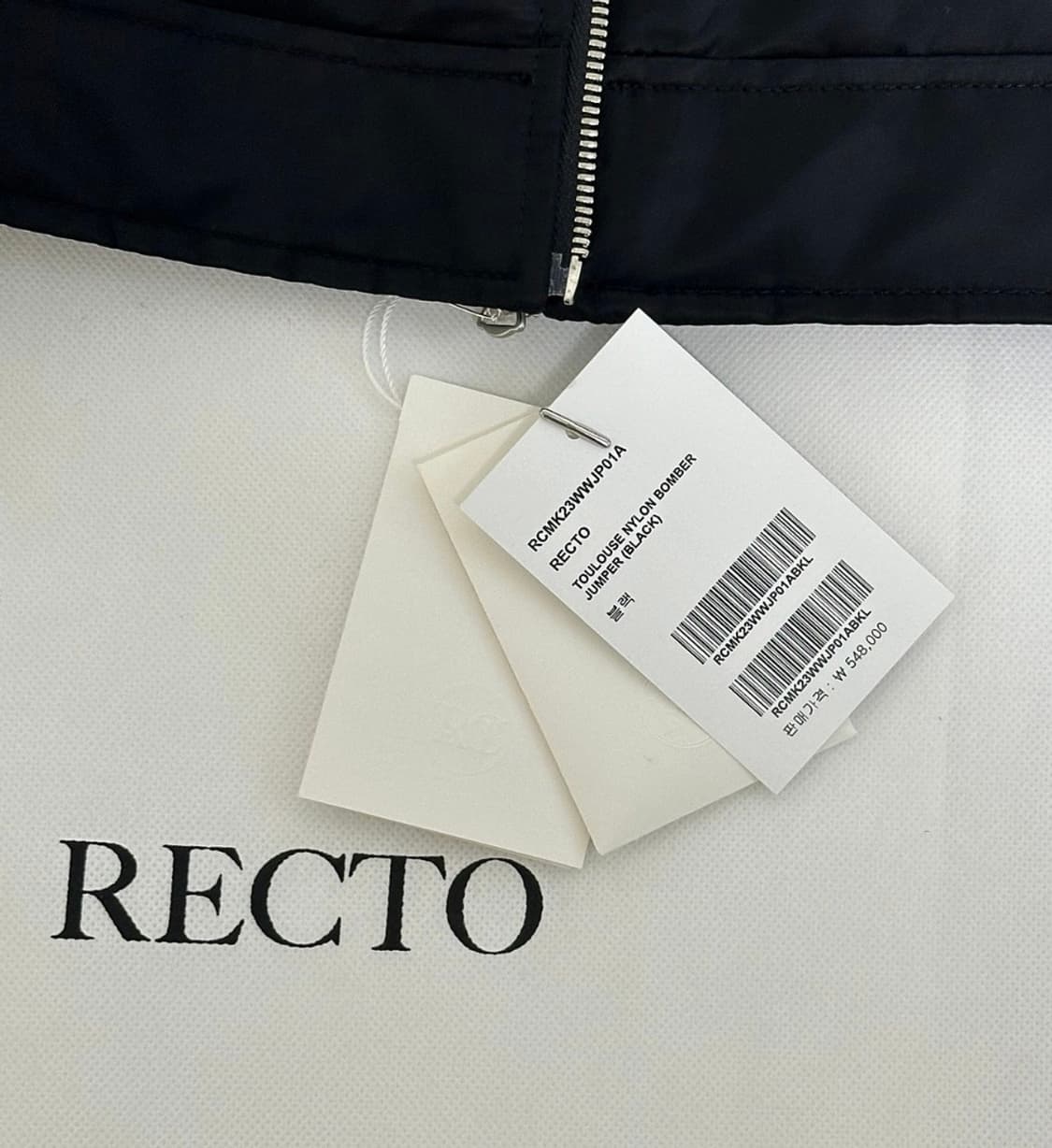 렉토(RECTO) 툴루즈 나일론 봄버 자켓 블랙 색상 S 상품이미지4