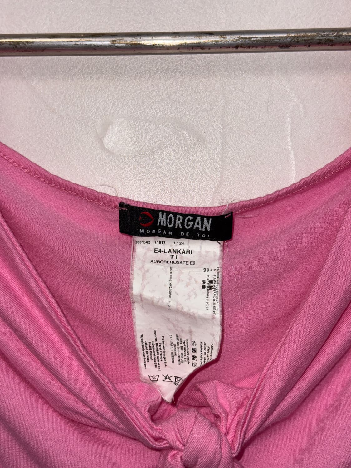 Morgan baby pink ribbon shirring 슬리브리스 상품이미지4