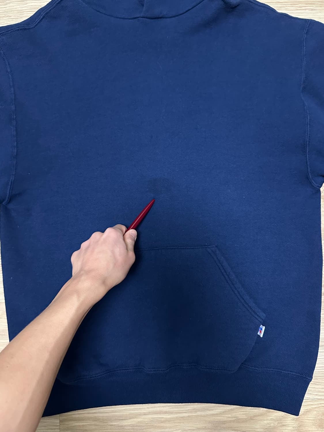 90s 빈티지 러셀 후드 네이비 L USA 상품이미지7