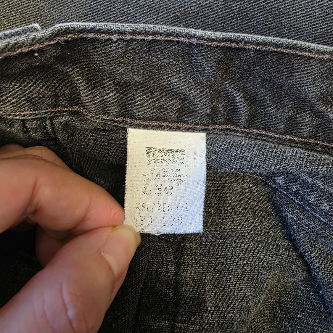 [W33L30]리바이스 550 블랙 데님 팬츠 상품이미지8