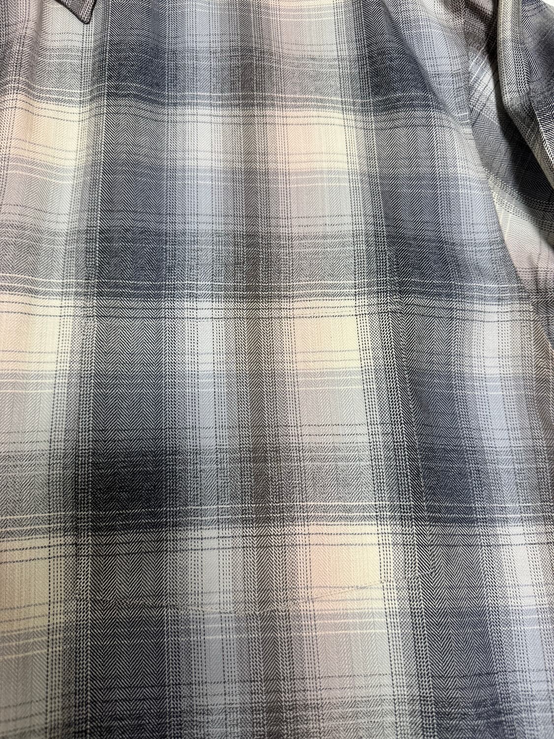 오라리 24fw 울 체크셔츠 블루베이지 상품이미지6