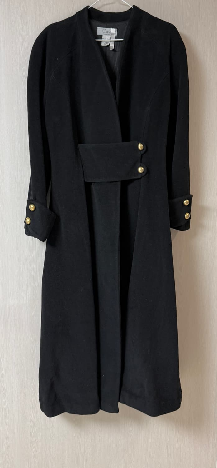 노카라 차콜블랙 빈티지 롱코트 상품이미지2