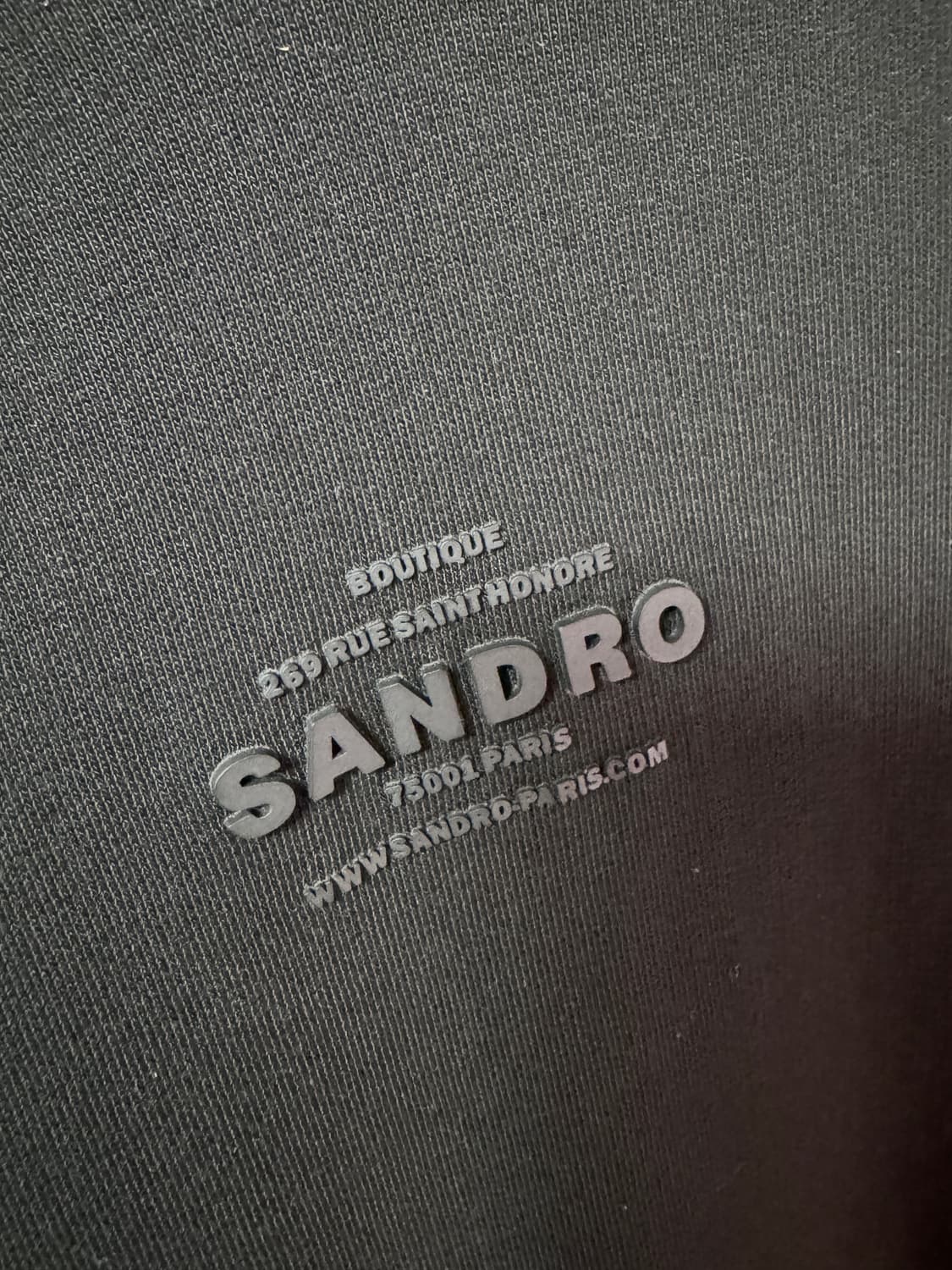 [L]산드로 옴므 톤온톤 엠보로고 후드티 팝니다 상품이미지4