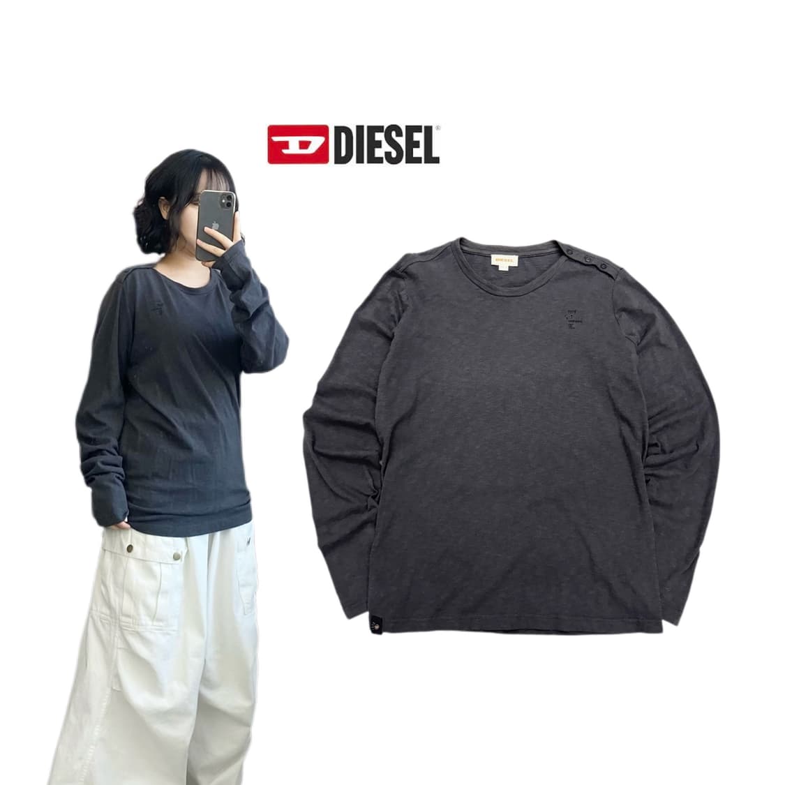 디젤 Y2K 밀리터리 롱슬리브 상품이미지1