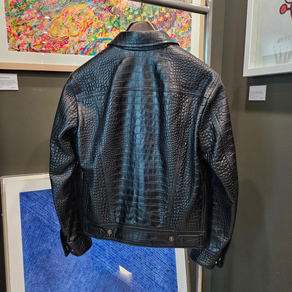 톰포드 무광 크록이펙트 엠버서더 트러커 가죽자켓 상품이미지4