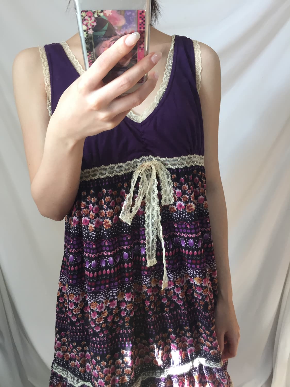 레이스 꽃무늬 레이어드 원피스 상품이미지8