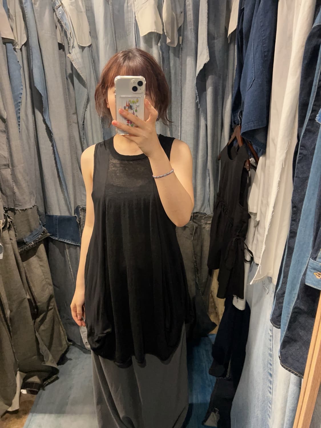 44-55 ) Gabardine K.T Silk Panel Dress 상품이미지2