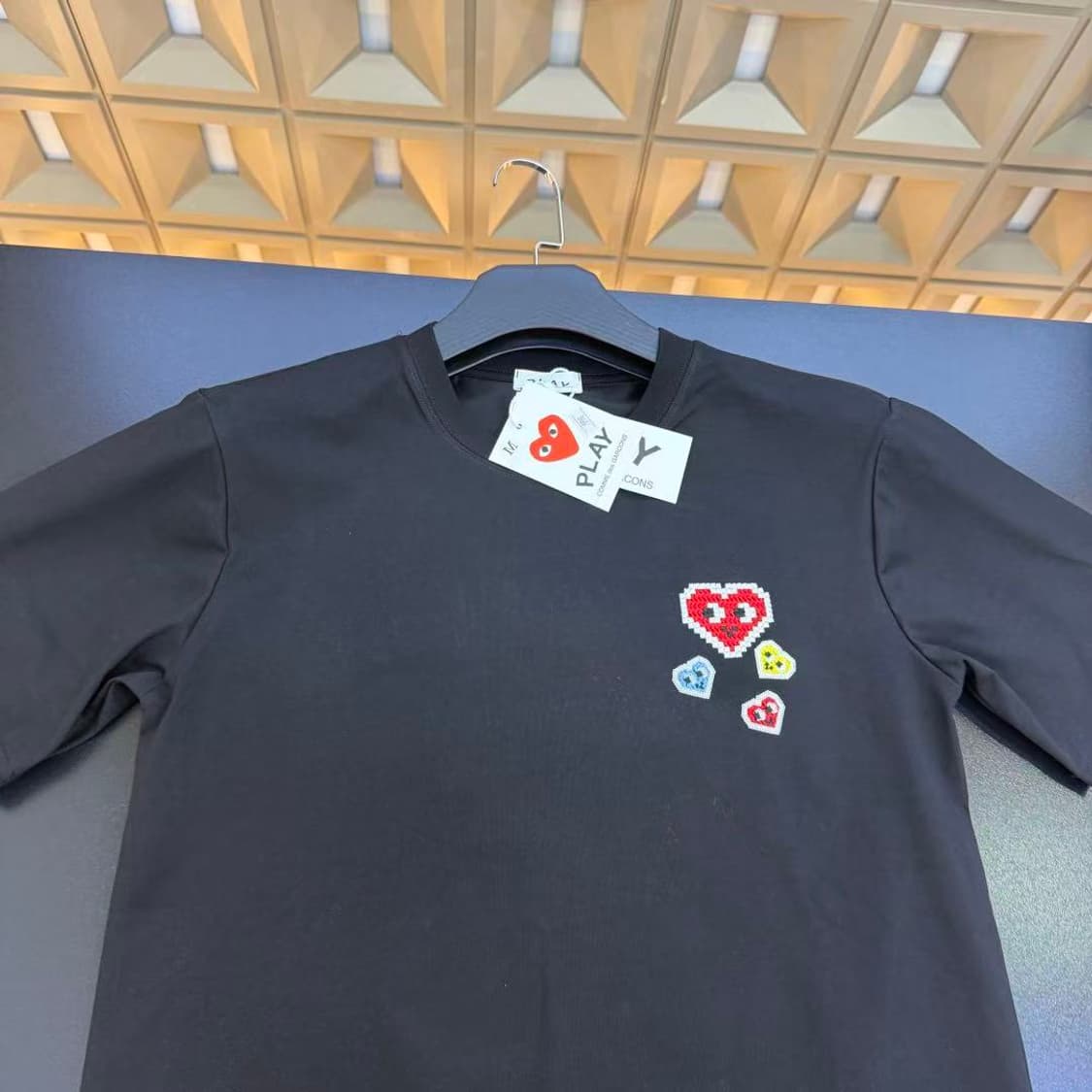 플레이 꼼데가르송 레드 하트 티셔츠 블랙 L 상품이미지2