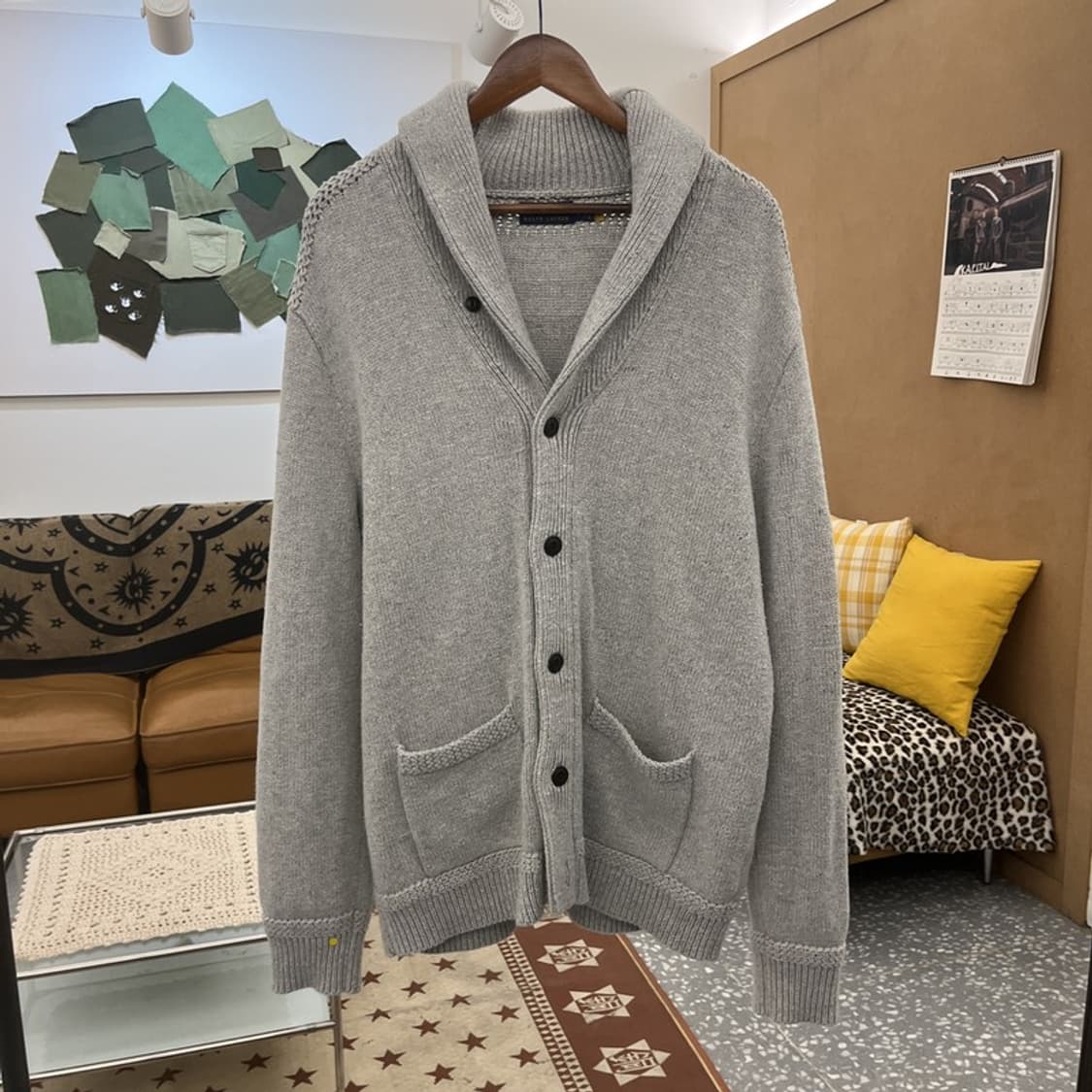 폴로 랄프로렌 빈티지 여리 모던 캐주얼 숄카라 가디건 L C10060 상품이미지3