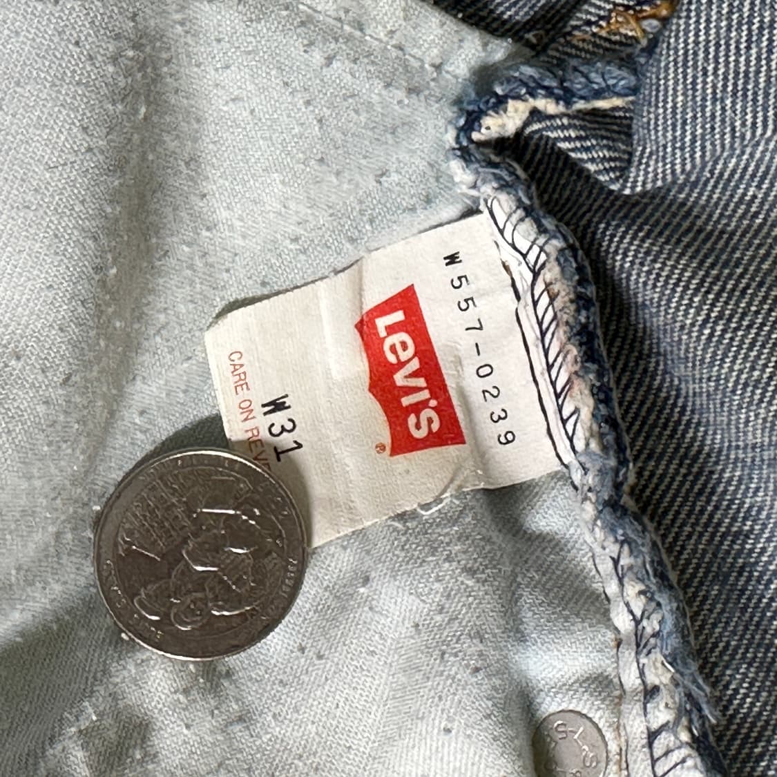 우먼즈) 90s 리바이스 557 여성용 플레어핏 데님 japan 상품이미지7