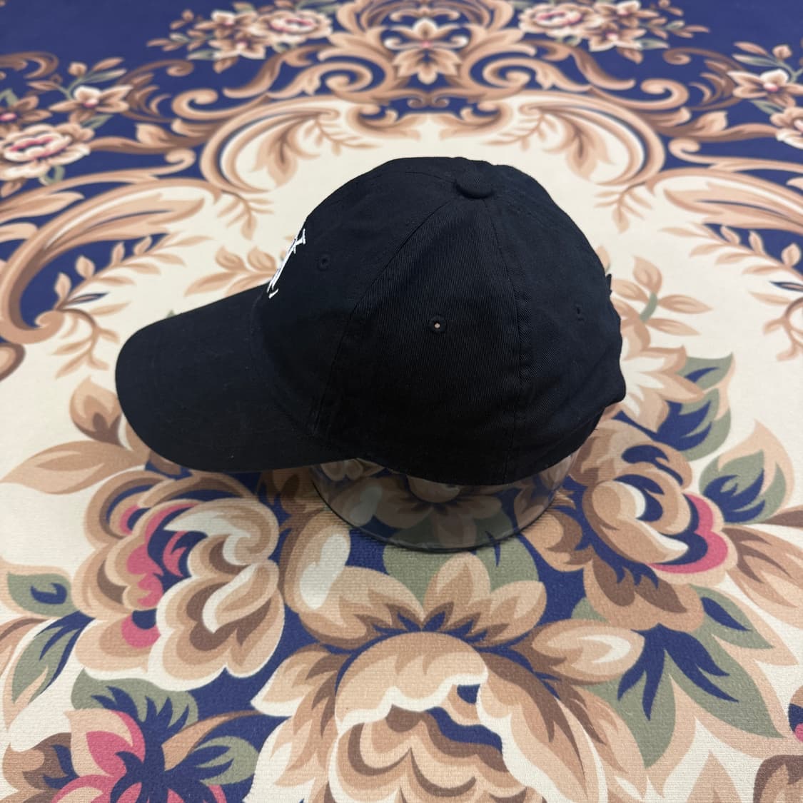 (M)우알롱 로고 볼캡(블랙,검흰) 상품이미지2