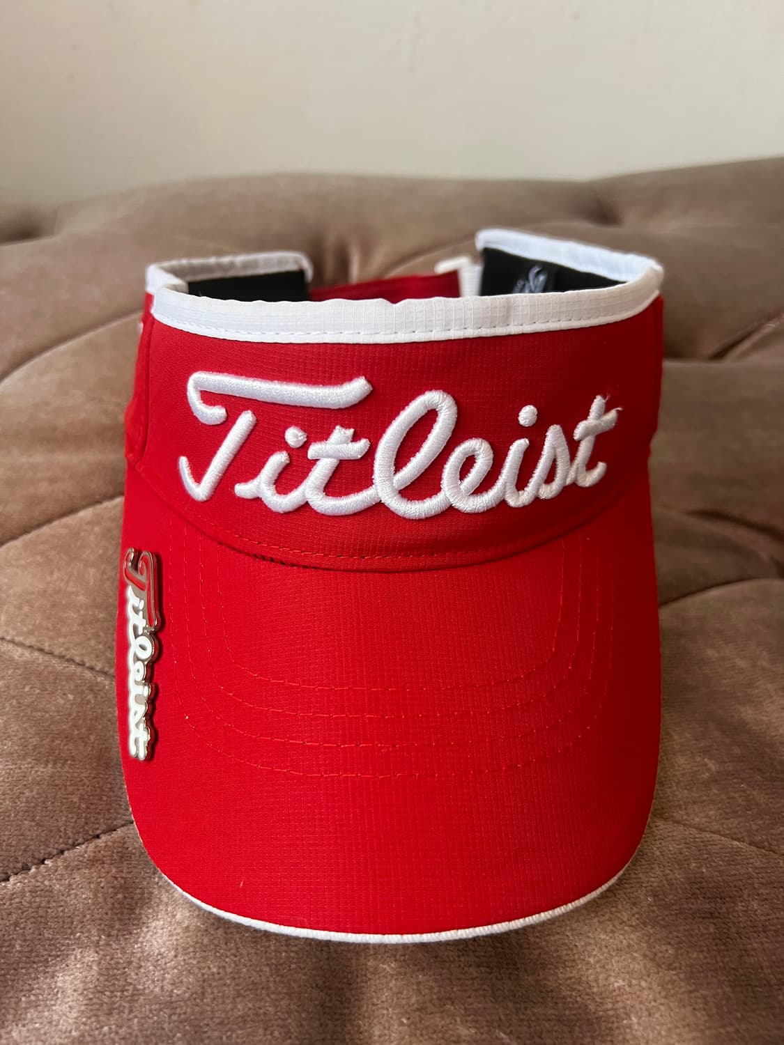 타이틀리스트 레드 로고 선바이져 선캡 골프모자 상품이미지1