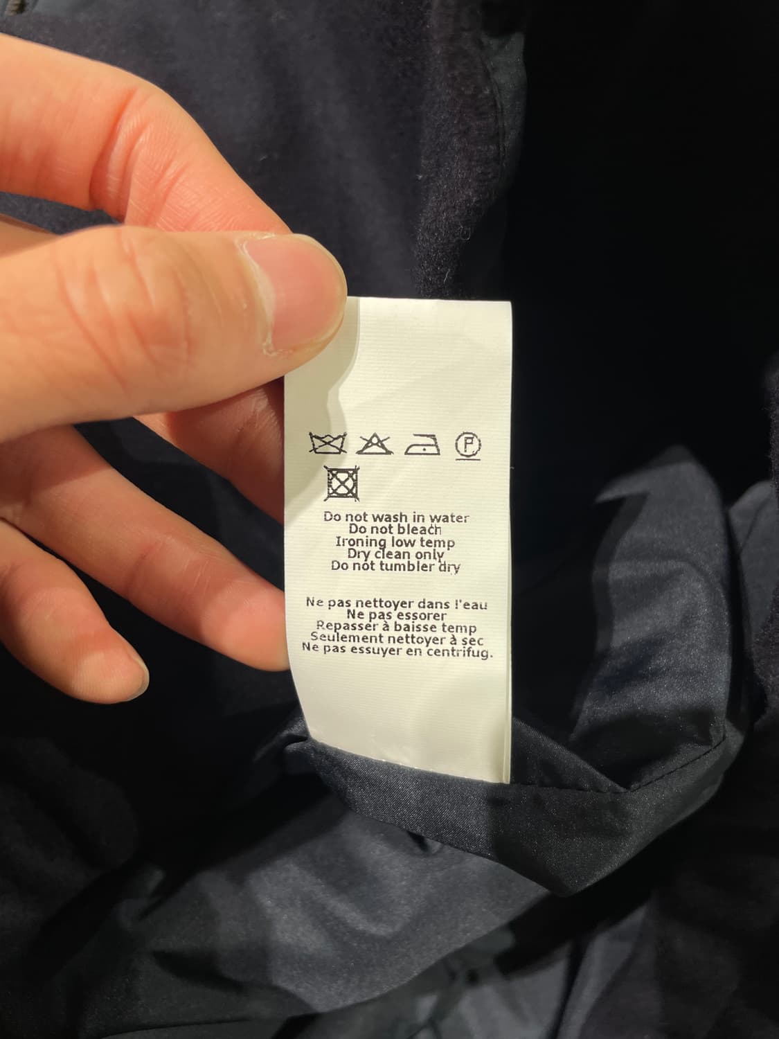 질샌더 네이비 배색 도킹 후디 롱 자켓 상품이미지9