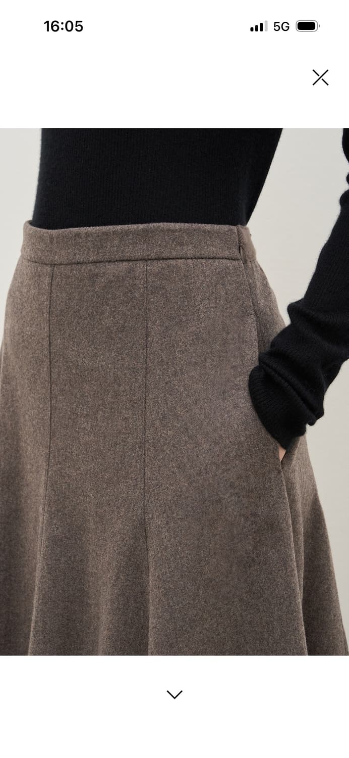 새상품) 더캐시미어 밴딩캐시미어블렌드 스커트  상품이미지6