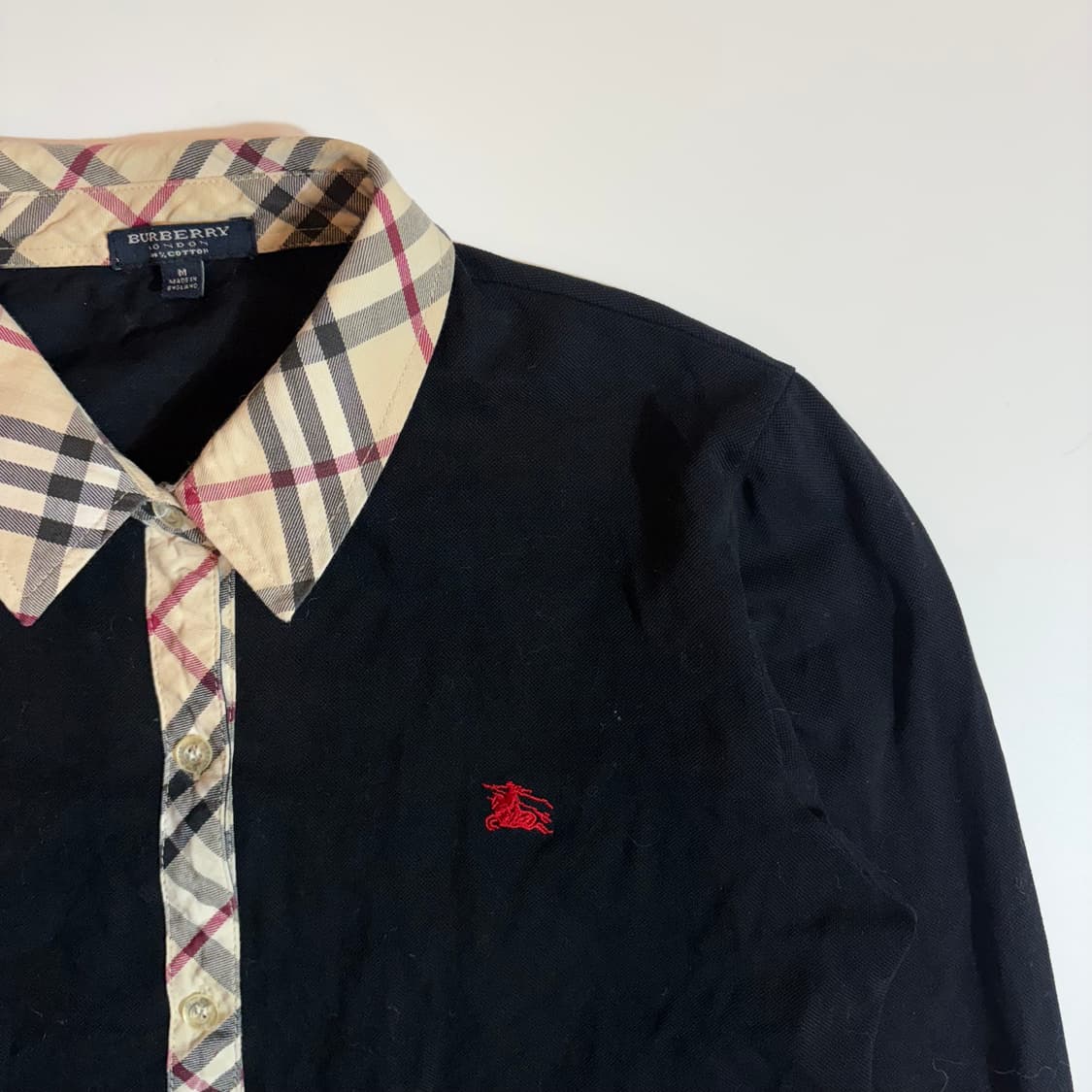 버버리 체크 트리밍 셔츠 상품이미지3