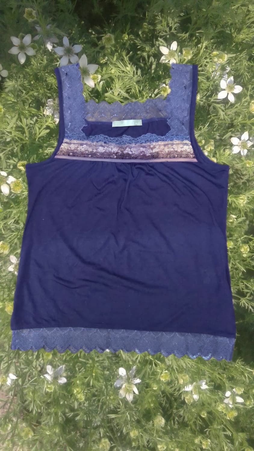 페어리 모리깔 레이스 딥퍼플 나시 슬리브리스 상품이미지1