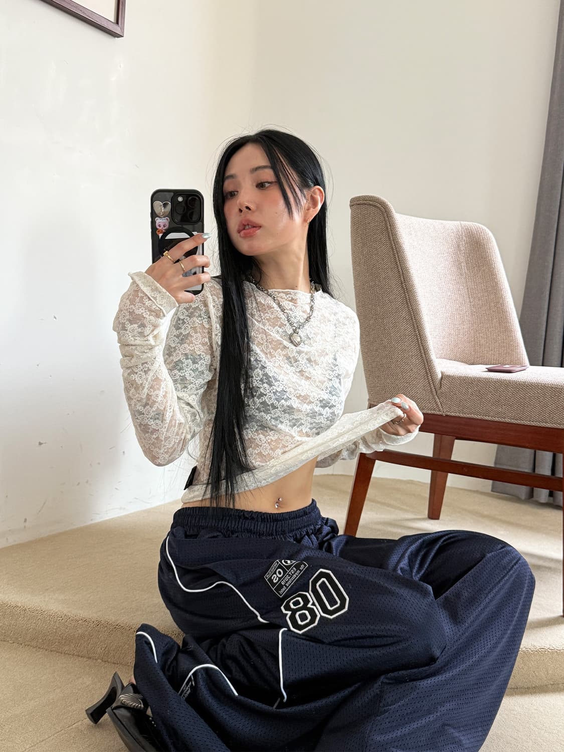 미스테리어스호텔 루즈 레이스 슬리브 상품이미지1