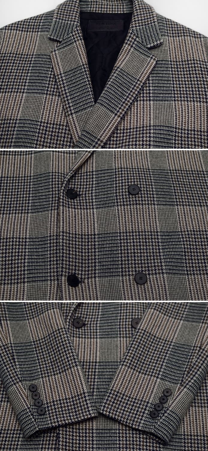 질스튜어트 뉴욕 글렌체크 울캐시미어 핸드메이드 코트 (100+) 상품이미지9