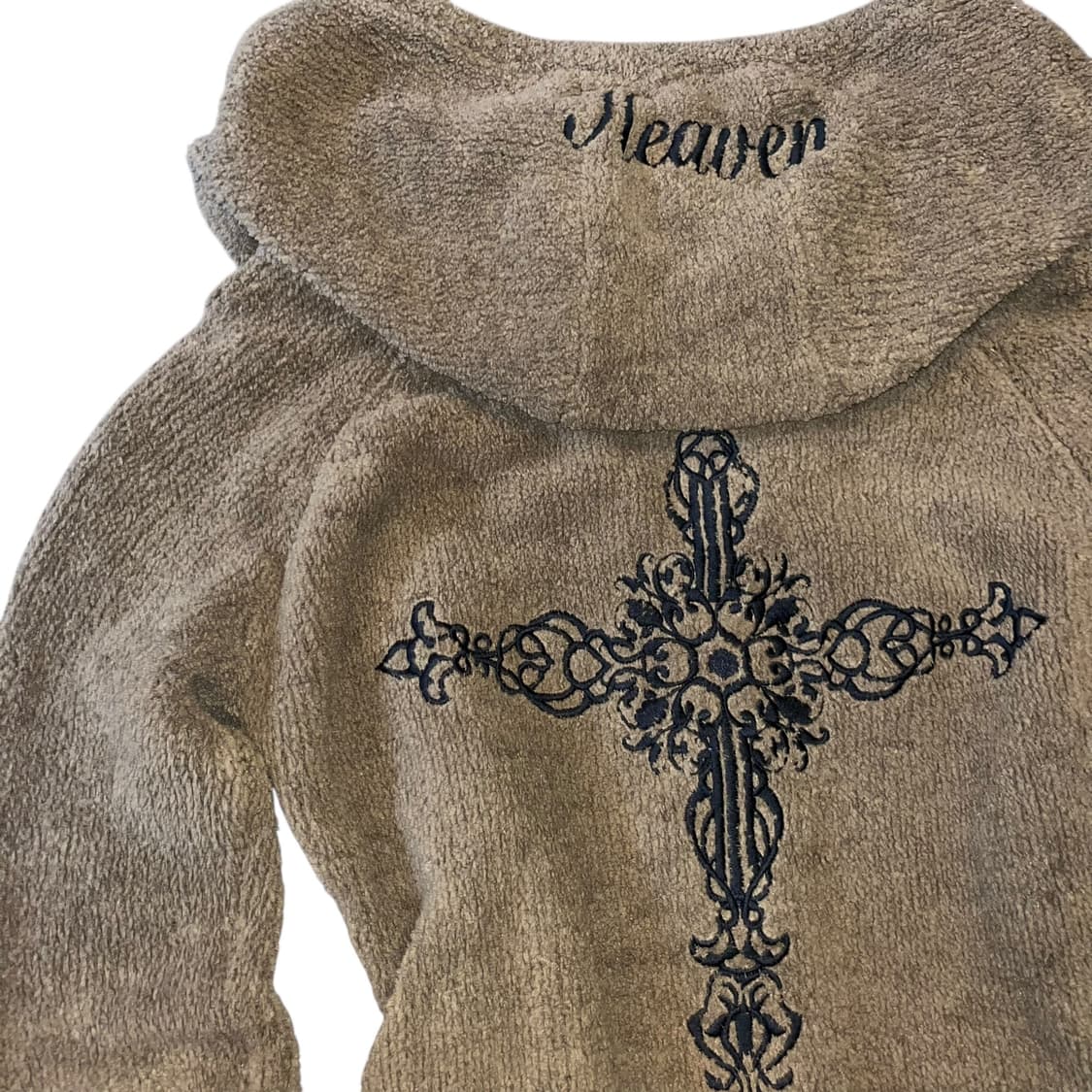 Heaven and Earth 헤븐앤얼스 십자자수참 후드투웨이집업 펑크 상품이미지3