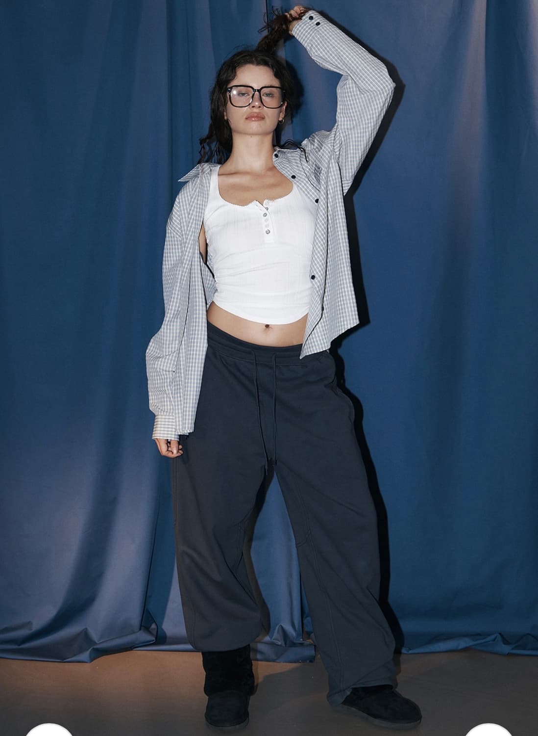 (새상품, 택O) 플리즈노팔로우 체크셔츠 Taryn Patch check 상품이미지2