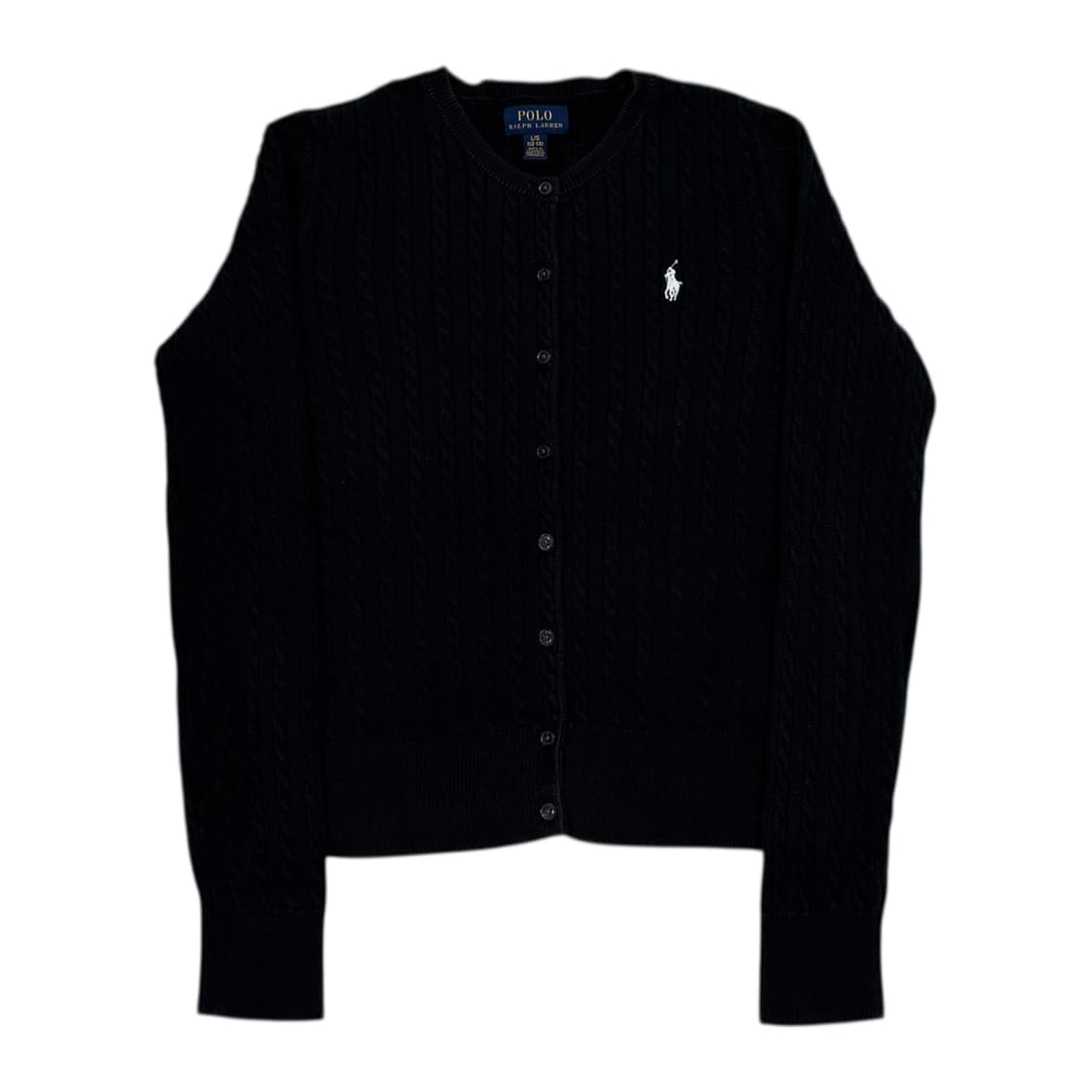 폴로랄프로렌 걸즈 꽈배기 케이블 니트가디건 블랙 L 상품이미지1