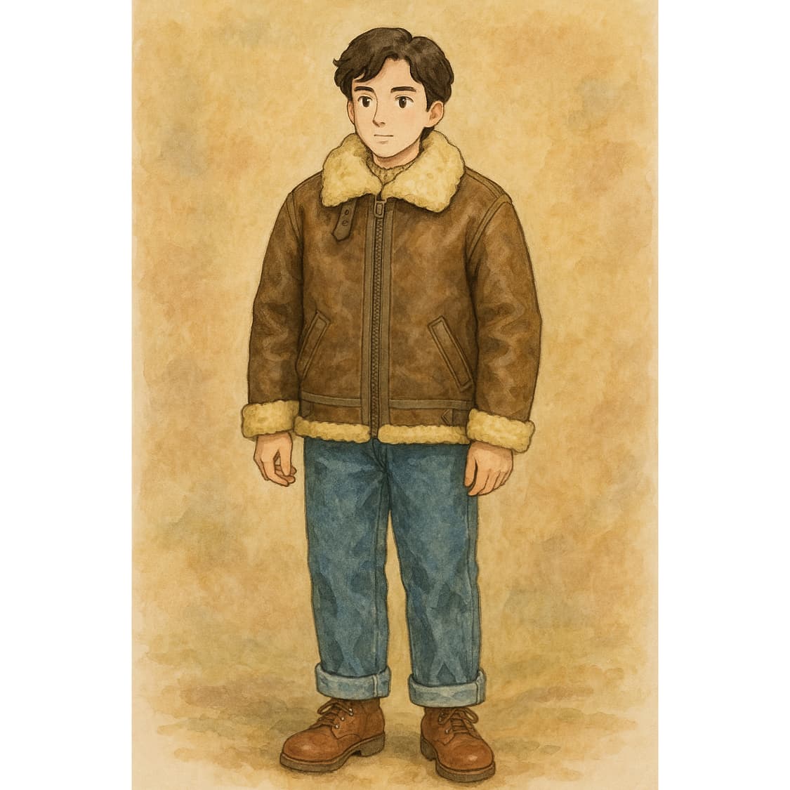 [100] 90s 빈티지 TYPE B-3 양가죽 양털 무톤 무스탕  상품이미지9