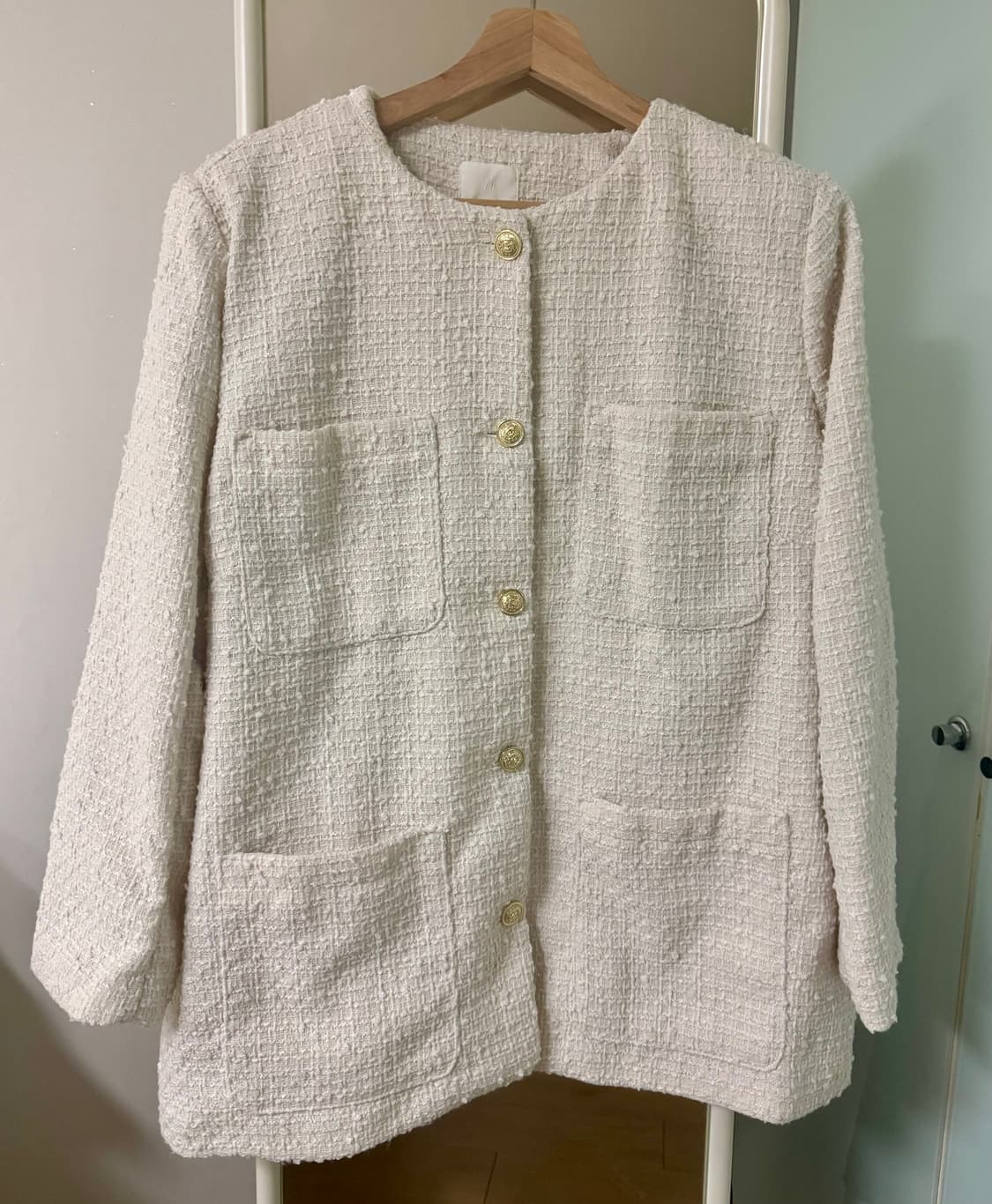 H&M 트위드자켓 부클 블레이저 오버핏 XL 미착용 상품이미지1