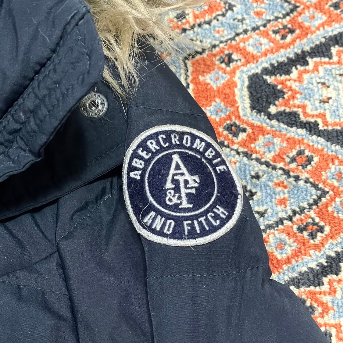 아베크롬비 네이비 덕다운 패딩점퍼 여성M 상품이미지5