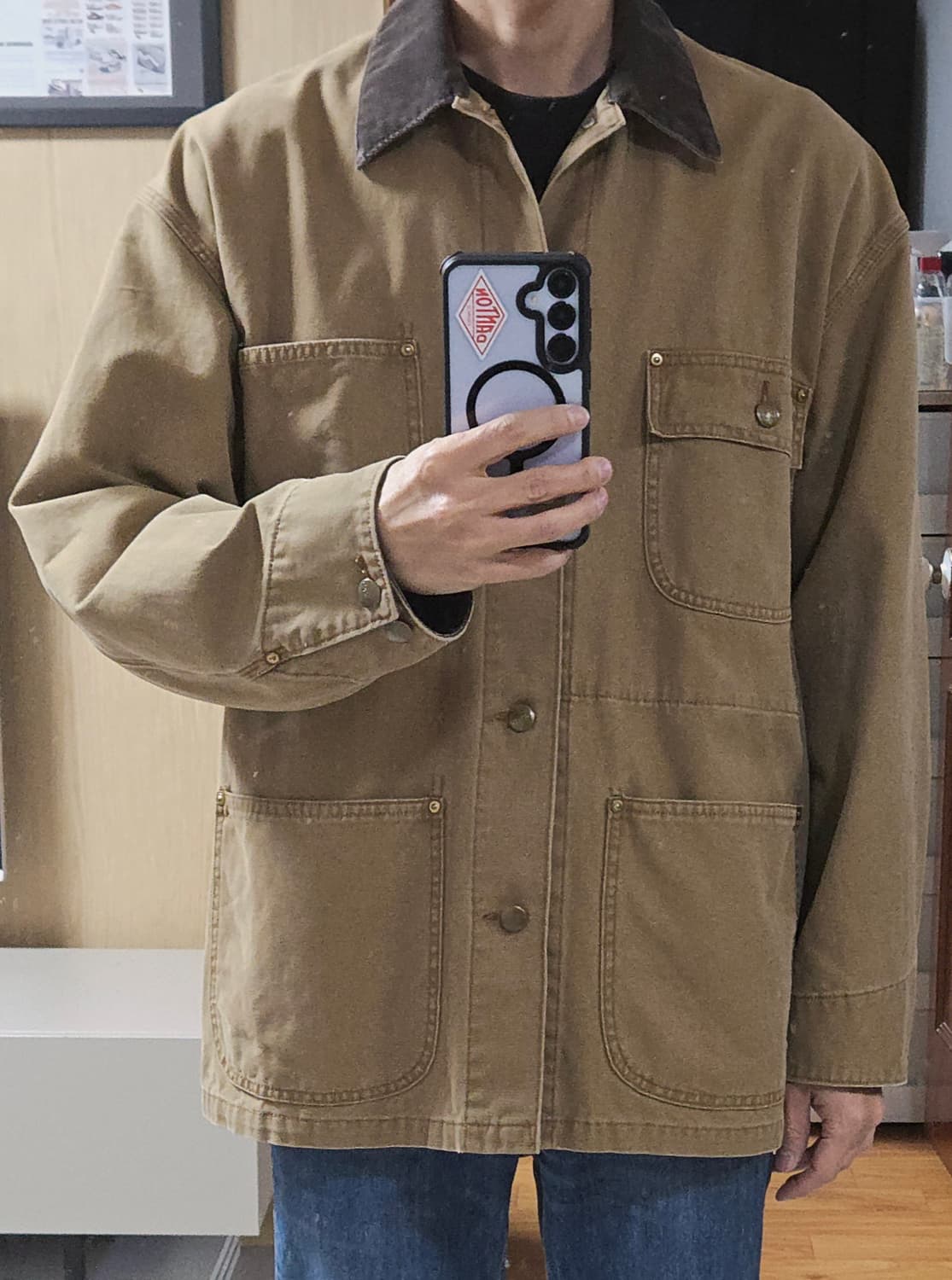 (착샷) 오어슬로우 커버올 릴렉스핏 워크 자켓 상품이미지8