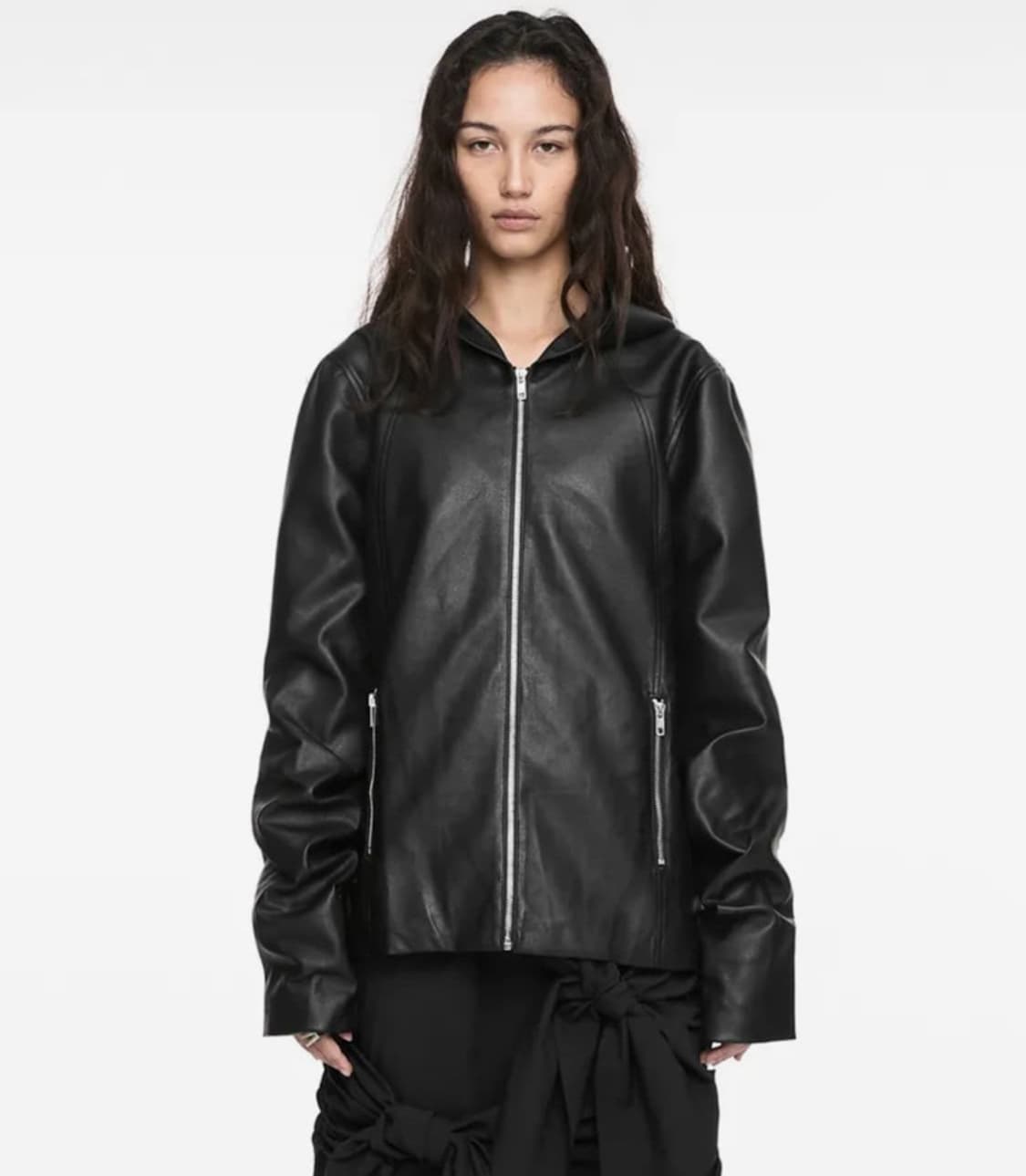 나체 후디 레더 자켓 1사이즈 상품이미지1