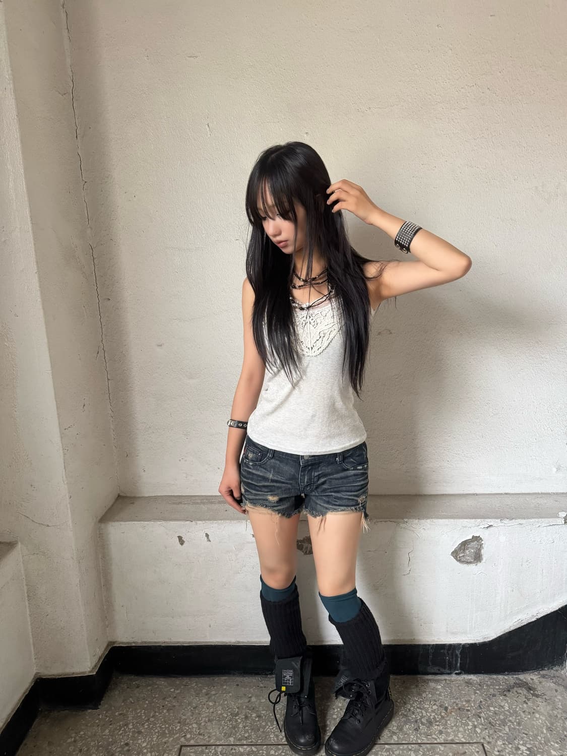 Crochet ivory sleeveless 상품이미지4