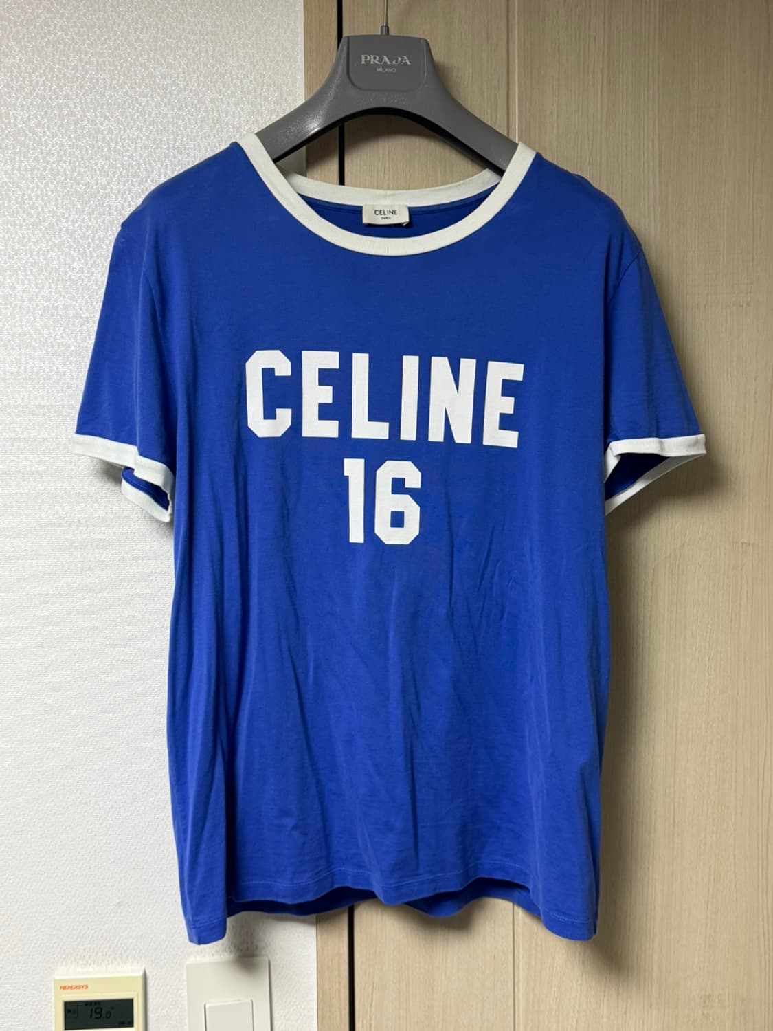 [L] 셀린느 나그랑 로얄블루 16 레터링 반팔티셔츠 상품이미지1