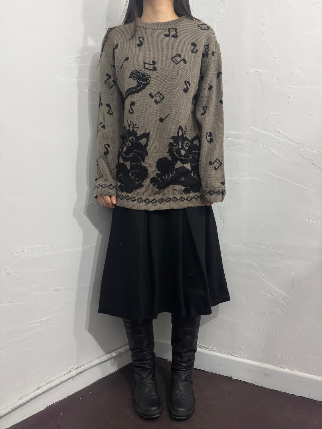 cat&music knit 상품이미지2