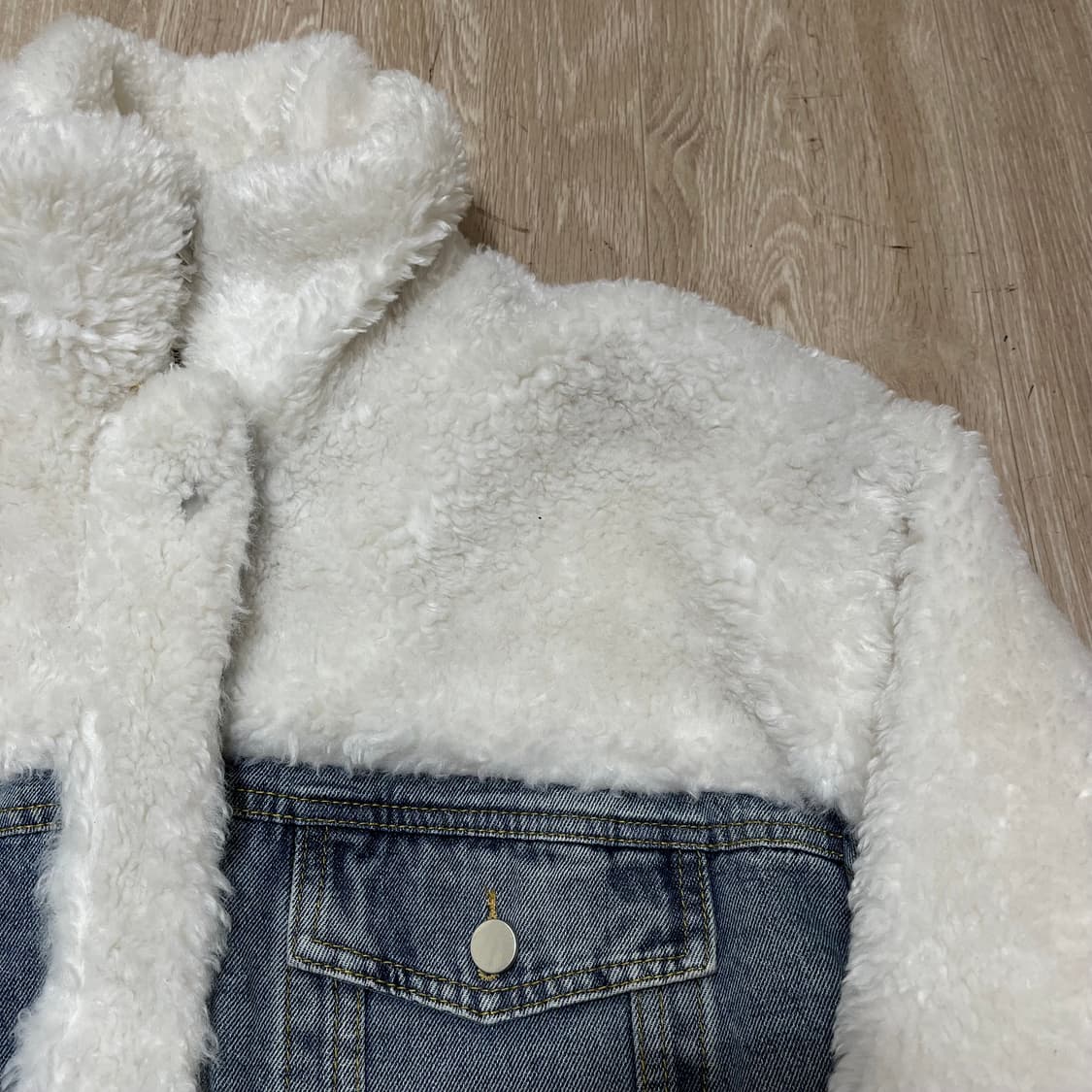 양털 뽀글이 데님 청자켓 M(95) 상품이미지2