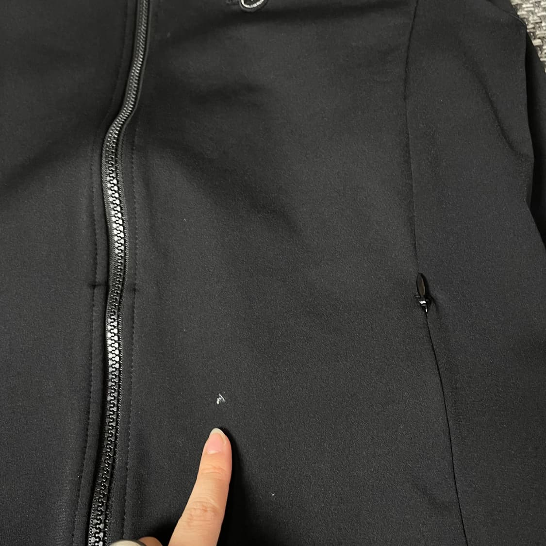 빈티지 블랙 로고패치 져지 집업 상품이미지4