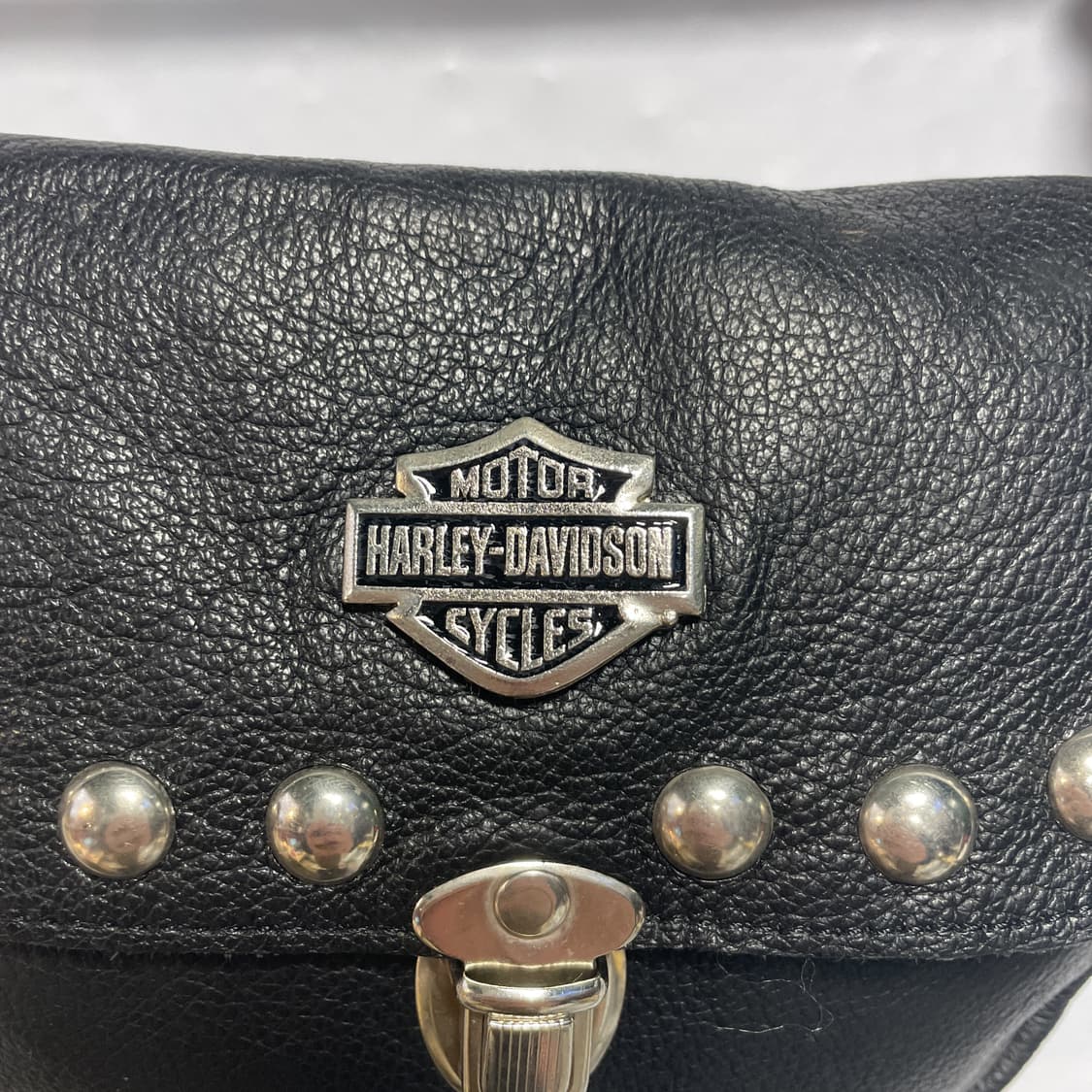 할리 데이비슨 가죽 힙색 스터드 장식 상품이미지2
