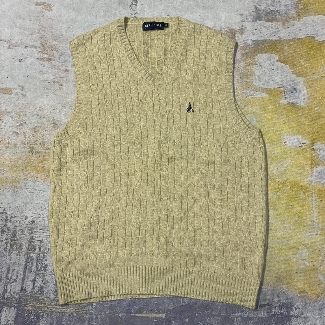 빈폴 꽈배기 니트 베스트 100 상품이미지1